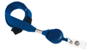 Identyfikatory - Szeroka 16mm bezpieczna smycz na szyję + brelok typu jojo (Niebieski) - miniaturka - grafika 1