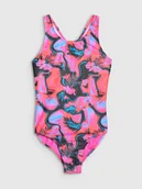 Stroje kąpielowe dla dziewczynek - 4F Kostium kąpielowy jednoczęściowy dziewczęcy - multikolor 122/128 (6-8 lat) - miniaturka - grafika 1
