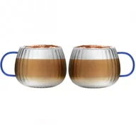 Szklanki - Vialli Design Komplet szklanek z niebieskim uchem Tulip 1180 2 x 350 ml - miniaturka - grafika 1