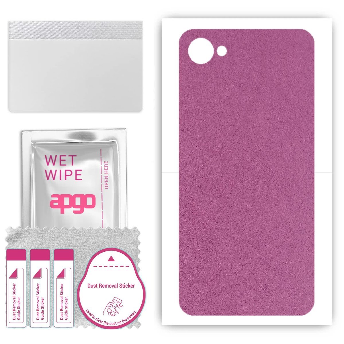 Folia naklejka skórka strukturalna na TYŁ Zamsz do HTC Desire 12 - Zamsz Fioletowy - apgo SKINS