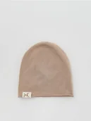 Czapki damskie - Reserved - Dzianinowa czapka z wiskozą - beżowy - miniaturka - grafika 1