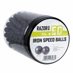 Kule gumowo-metalowe Iron Speed Balls RazorGun 50 kal. .50 / 500 szt. do Umarex HDR50  - Broń alarmowa - miniaturka - grafika 1