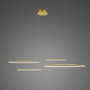 Lampy sufitowe - Altavola Design Lampa wisząca Nowoczesna lampa wisząca ledowa do wysokiego pokoju Altavola Ledowe okręgi okręgi ledowe LA084/CO4_100_in_4k_gold LA084/CO4_100_in_4k_gold - miniaturka - grafika 1