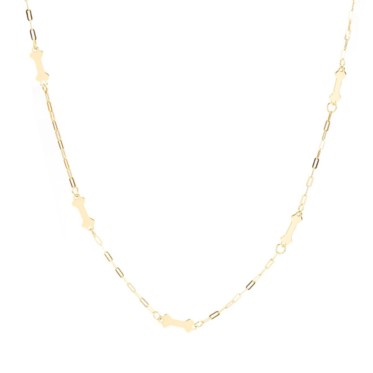 Złoty naszyjnik 585 Dog Bones celebrytka