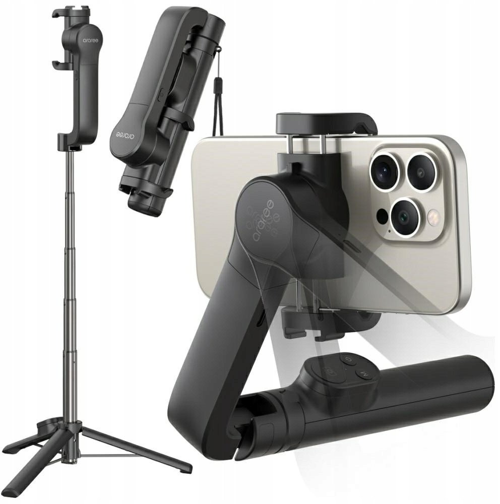 Selfie Stick Gimbal Araree Pod Gimbal 1X Tripod black