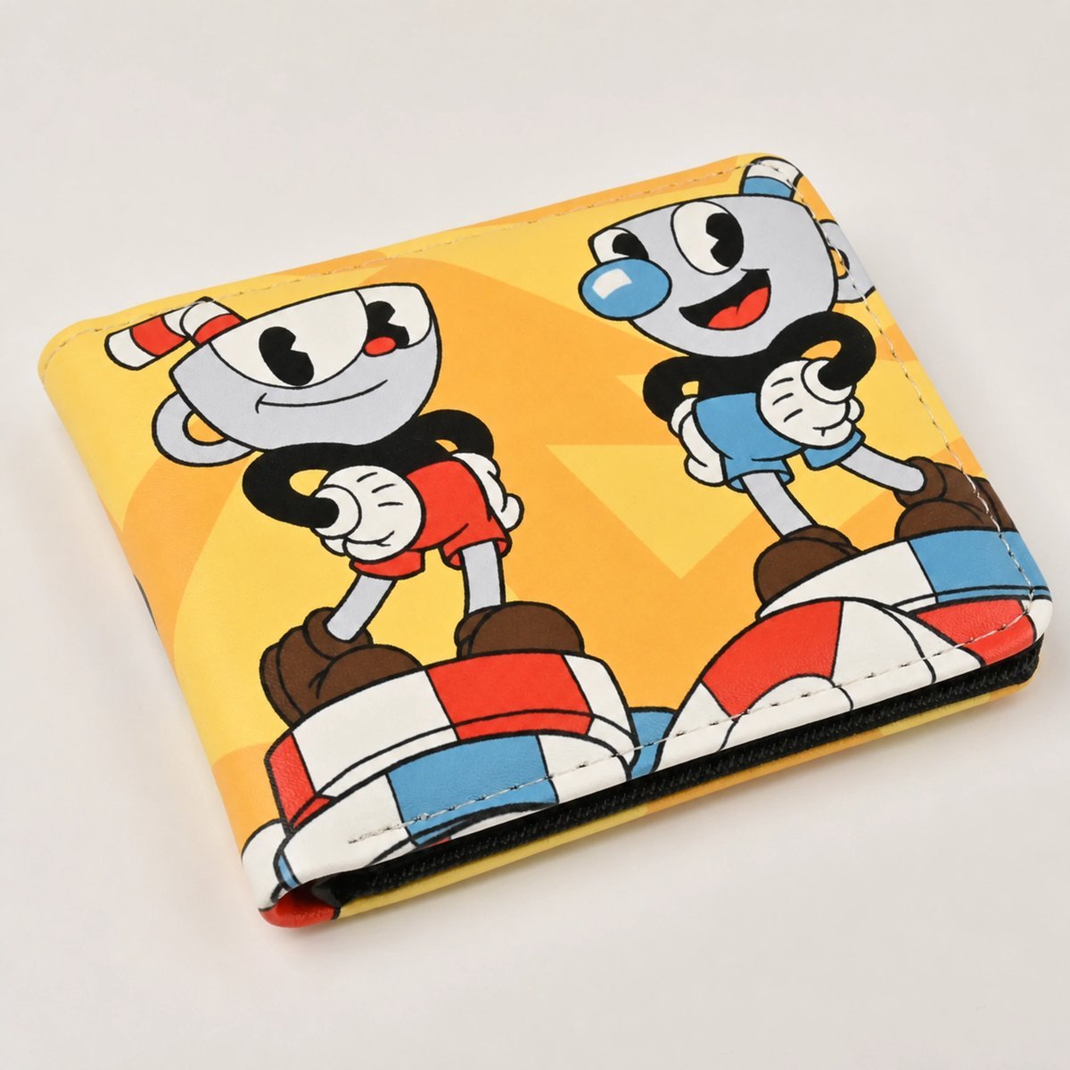 Mugman 13 cm Eko-Skóra Portfel Gamingowy Cuphead