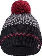 Czapki damskie - Hi-Tec Czapka zimowa Hi-tec Hervin czarno-czerwona - miniaturka - grafika 1