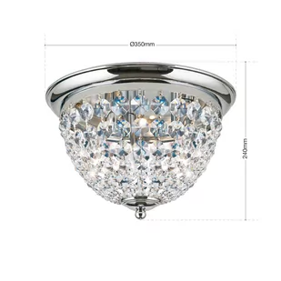 Lampa sufitowa Plafond, chrom/przezroczysta, Ø35cm - Lampy sufitowe - miniaturka - grafika 4
