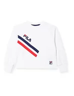 Bluzy dla dziewczynek - Fila Bluza dziecięca unisex Zamora Crew, Jasnobiały, 86-92 - miniaturka - grafika 1