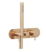 Baterie wannowe i prysznicowe - Ravak Espirit - Bateria podtynkowa, na 2 urządzenia, z akcesoriami, szczotkowane różowe złoto X070361 - miniaturka - grafika 1