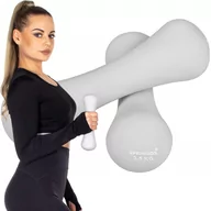 Hantle i ciężarki - Ciężarki 2,5kg hantelki szare 2x2,5kg FA1041 - miniaturka - grafika 1