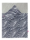 Koce i narzuty dla dzieci - Motherhood, Zestaw przedszkolaka: ocieplany kocyk/kołderka wraz z poduszką, Zebra niebieska - miniaturka - grafika 1