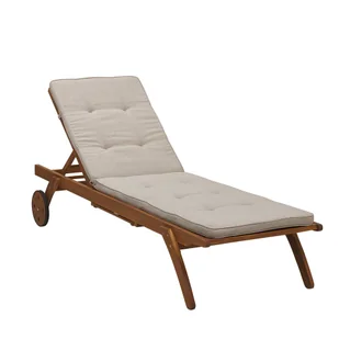 Beliani Leżak ogrodowy drewniany z poduszką piaskową CESANA - Ławki ogrodowe Beliani Leżak ogrodowy drewniany z poduszką piaskową CESANA - Ławki ogrodowe - miniaturka - grafika 9