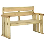 Ławki ogrodowe - vidaXL Ławka ogrodowa, 121 cm, impregnowane drewno sosnowe - miniaturka - grafika 1
