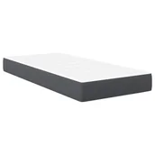 Materace - Materac kieszeniowy vidaXL Dark Grey Medium 90x190x20 cm Tkanina - miniaturka - grafika 1