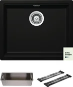 Zlewozmywaki - SCHOCK KIRUNA N-100L NIGHT (Cristadur) KIR-N-100L-NIG-629051SH-629738S - miniaturka - grafika 1