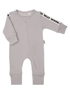 Niemowlęcy pajac bawełniany z ozdobnymi tasiemkami popielaty Nicol,r.86 - Pajacyki dla niemowląt - miniaturka - grafika 1