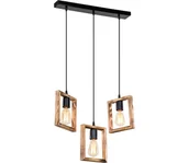 Lampy sufitowe - Zuma Line ASZ.1679 - Żyrandol na lince ATRIA 3xE27/20W/230V sosna/czarny - miniaturka - grafika 1