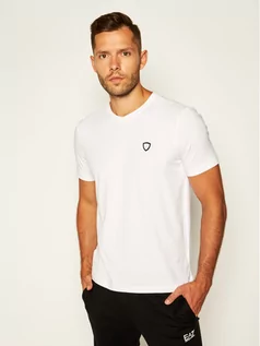 Koszulki męskie - Emporio Armani EA7 T-Shirt 8NPTL8 PJ03Z 1100 Biały Slim Fit - grafika 1