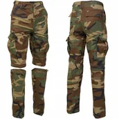 Spodnie męskie - Dziecięce Spodnie Wojskowe Harcerskie BDU Odpinane Nogawki - Woodland S - miniaturka - grafika 1