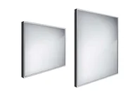 Lustra - Nimco Lustra - Lustro z oświetleniem LED, 80x70 cm, aluminium/czarny ZPC 13003-90 - miniaturka - grafika 1