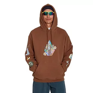 Volcom Męska bluza z kapturem FA Chrissieabbottxfrench Po Mokka, L, Mokka, L - Bluzy męskie - miniaturka - grafika 1