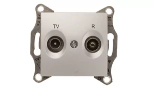 Schneider Electric Schneider Sedna aluminium gniazdo R-RTV końcowe) SDN3301660 - Gniazdka elektryczne - miniaturka - grafika 1