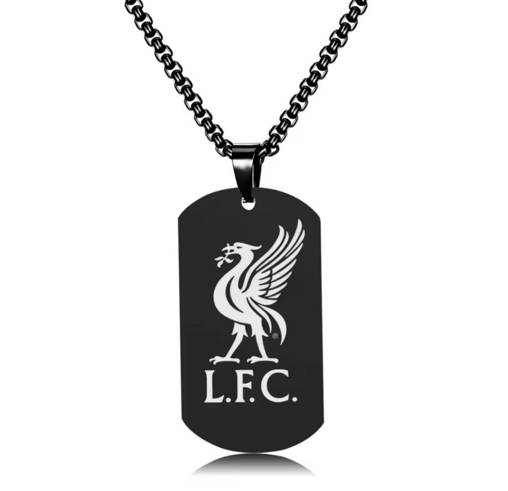 Naszyjnik Czarny Łańcuszek z Liverpoolem Liverpool Klub Piłka Nożna