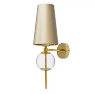 Lampy ścienne - Kaspa Ścienna lampa abażurowa COCO 21071107 dekoracyjny kinkiet szampański - miniaturka - grafika 1