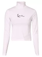 Bluzki damskie - Karl Kani - Damska koszulka z długim rękawem, biały - miniaturka - grafika 1
