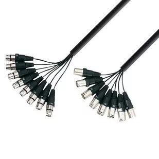 K3 L8 MF 0300, Kabel Multicore 8 x XLR męskie – 8 x XLR żeńskie, 3m - Kable - miniaturka - grafika 1