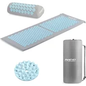 Akcesoria medycyny naturalnej - Neo-Sport Mata do akupresury z kolcami Neo-Sport 190102 szaro-niebieska 190102 - miniaturka - grafika 1