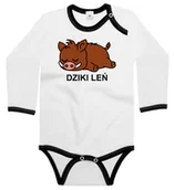 Body dla niemowląt - Body dziecięce Dziki Leń Mały Śpiący Dziczek 74/80 - miniaturka - grafika 1