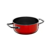 Garnki - WMF Fusiontec Compact red - Niski garnek 18cm, czerwony 0515715290 - miniaturka - grafika 1