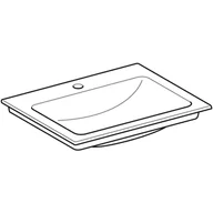 Umywalki - Geberit One Umywalka meblowa z otworem na baterię bez przelewu 60x48 cm biały KeraTect 505.010.01.1 - odbiór osobisty: Kraków, Warszawa - miniaturka - grafika 1