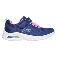 Buty dla dziewczynek - Buty Skechers Microspec Max - Racer Gal 303543L-NVPK niebieskie - miniaturka - grafika 1