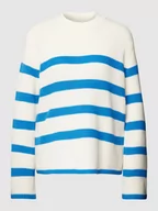 Swetry damskie - Sweter z dzianiny ze wzorem w paski model ‘SABINA’ - miniaturka - grafika 1
