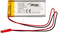 Ładowarki i akumulatory - Akumulator Li-Po LP502248 Akyga AKY0486 3.7V / 450mAh PCM złącze JST 2-Pin 150mm - miniaturka - grafika 1