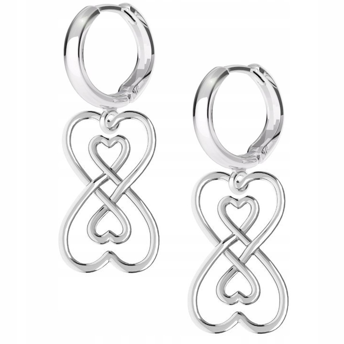 Kolczyki srebrne Nieskończoność 925