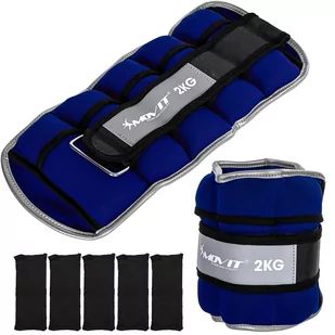 NIEBIESKIE REGULOWANE OBCIĄŻNIKI 2x 2 KG RĘCE NOGI - Obciążenia - miniaturka - grafika 1