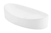 Umywalki - Umywalka nablatowa Uptrend Catalina 35x66 cm owalna biały połysk TR4898 - miniaturka - grafika 1