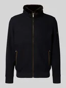 Swetry męskie - Kardigan z kołnierzem z futra i zamkiem błyskawicznym - miniaturka - grafika 1