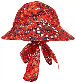 Czapki damskie - Desigual Czapka damska HAT_BUTTERFLY GALACTI Sun Hat, czerwony, jeden rozmiar - grafika 1