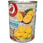 Owoce w puszkach i słoikach - Auchan - Ananas kostka - miniaturka - grafika 1