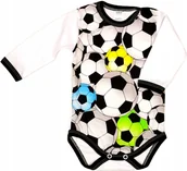 Body dla niemowląt - Body długi rękaw PIŁKI r 86 KLEKLE - miniaturka - grafika 1