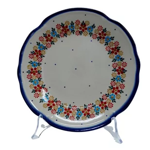 Ceramiczny talerz deserowy 21,5 cm Bolesławiec - Dekoratorstwo - miniaturka - grafika 1