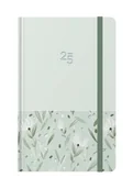 Kalendarze - Kalendarz tygodniowy kieszonkowy - białe kwiaty na zielonym tle - miniaturka - grafika 1