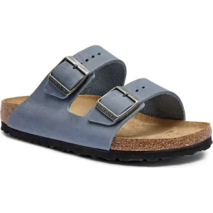 Birkenstock Skórzane klapki Arizona SFB LEOI narrow fit - Klapki i japonki damskie - miniaturka - grafika 1