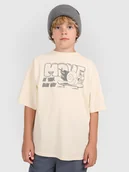 Koszulki dla chłopców - 4F T-shirt oversize z nadrukiem chłopięcy - beżowy 152 (11-12 lat) - miniaturka - grafika 1