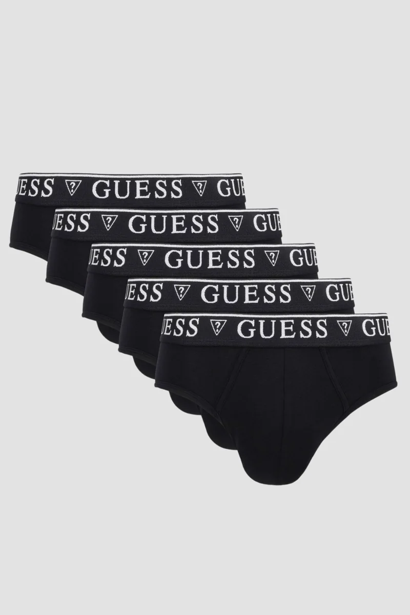 GUESS Zestaw czarnej męskiej bielizny slipy 5 Pack S